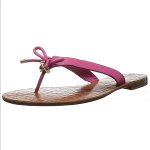 NWOT Pink Kate Spade Leather Flip Flops